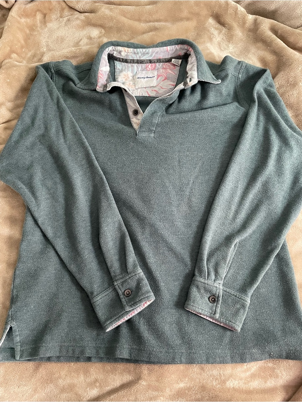 Tommy Bahama Men's Green Long-Sleeve Sweater